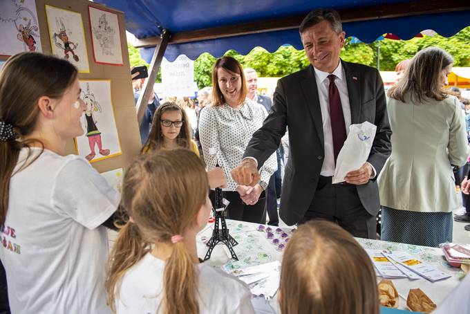 Predsednik Republike Slovenije Borut Pahor se je danes v Celju udeležil zaključne prireditve projekta Evropska vas, na kateri je nagovoril sodelujoče otroke.