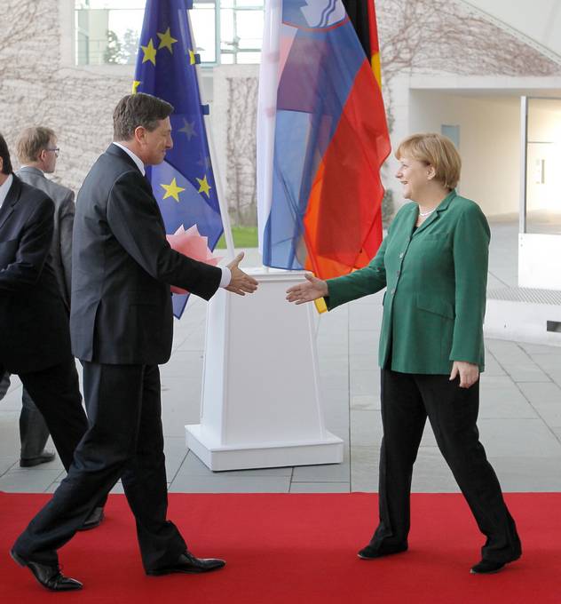 Predsednik Republike Slovenije Borut Pahor se je v okviru delovnega obiska v Berlinu srečal tudi z zvezno kanclerko Angelo Merkel,