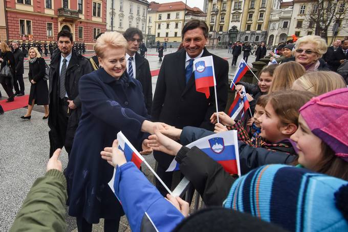 Predsednik Republike Slovenije Borut Pahor na uradnem obisku v Sloveniji gosti predsednico Republike Litve Dalio Grybauskaitė