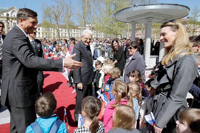 Predsednik Republike Slovenije Borut Pahor na prvem uradnem obisku v Republiki Sloveniji gosti predsednika Italijanske republike Sergia Mattarello