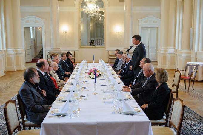 Predsednik republike Borut Pahor v čast pisatelju Borisu Pahorju priredil slavnostno kosilo