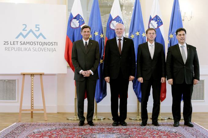 Srečanje štirih predsednikov v Predsedniški palači