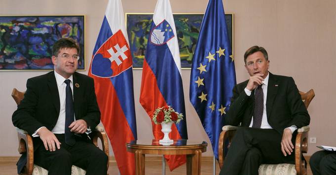 Bilateralno srečanje predsednika Pahorja s podpredsednikom Vlade in ministrom za zunanje in evropske zadeve Republike Slovaške dr. Miroslavom Lajčákom