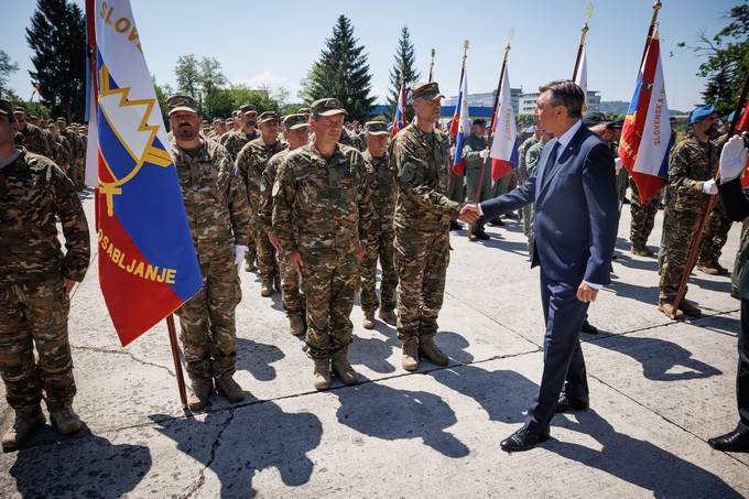 Predsednik Republike Slovenije in vrhovni poveljnik obrambnih sil Borut Pahor na osrednji prireditvi ob dnevu Slovenske vojske