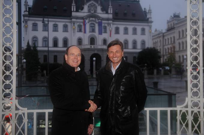Predsednik republike Borut Pahor in Njegova knežja visokost Albert II., monaški knez