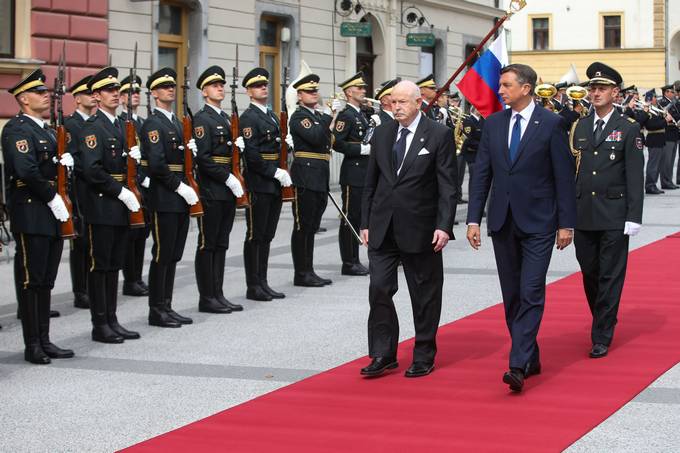 Predsednik Pahor na uradnem obisku gosti velikega mojstra Suverenega malteškega viteškega reda Fra’ Giacoma Dalla Torreja del Tempia di Sanguinetta