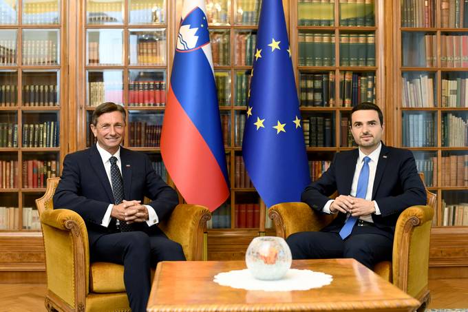Predsednik republike Borut Pahor je danes sprejel predsednika državnega zbora Mateja Tonina