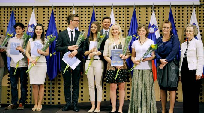 Predsednik republike Borut Pahor je gostil sprejem ob zaključku projekta Prostovoljec leta 2012