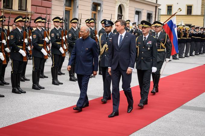 Predsednik Pahor ob prvem uradnem obisku indijskega predsednika v Sloveniji: Priložnost za odprtje novega poglavja v odnosih med državama