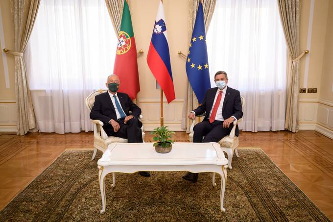 Predsednik Pahor na uradnem obisku v Sloveniji gosti predsednika Portugalske republike Marcela Rebela de Souso