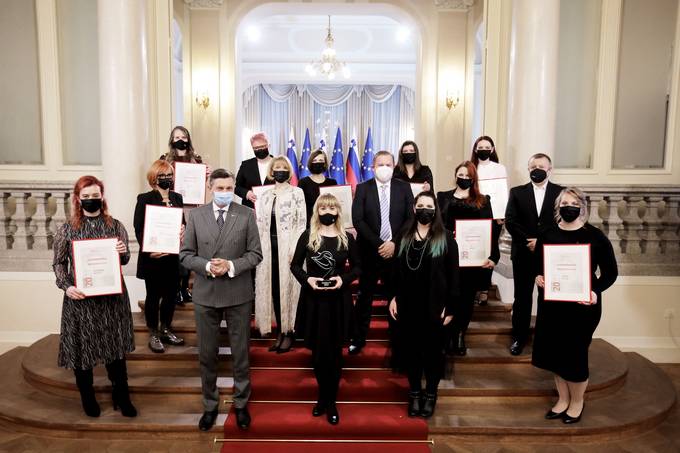 Predsednik Republike Slovenije Borut Pahor je danes priredil slovesnost ob razglasitvi inženirke leta 2021