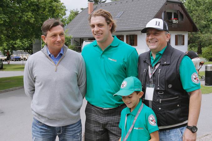 Predsednik republike Borut Pahor na 4. dobrodelnem golf turnirju Anžeta Kopitarja