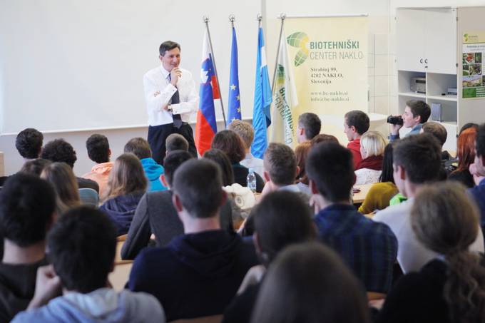 Predsednik republike Borut Pahor v Biotehničnem centru Naklo