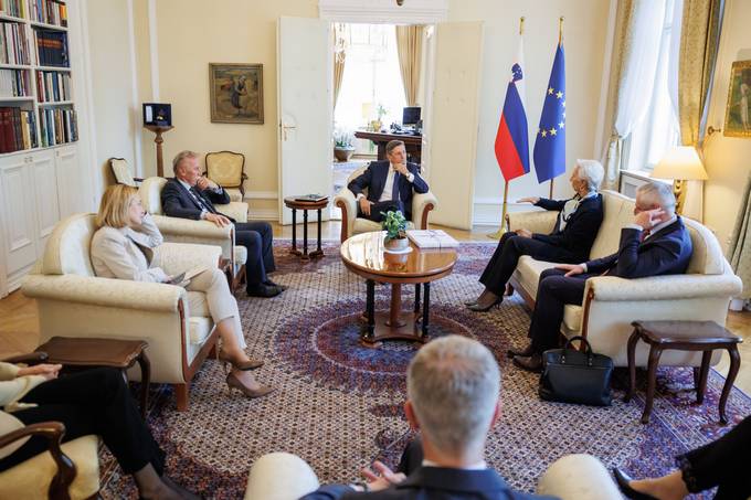 Presednik Pahor je sprejel predsednico ECB Christine Lagarde