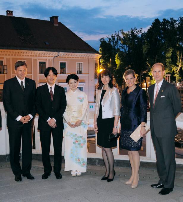 Predsednik republike Borut Pahor in gospa Tanja Pečar sta sprejela Njuni cesarski visokosti japonskega princa in princeso Akishino