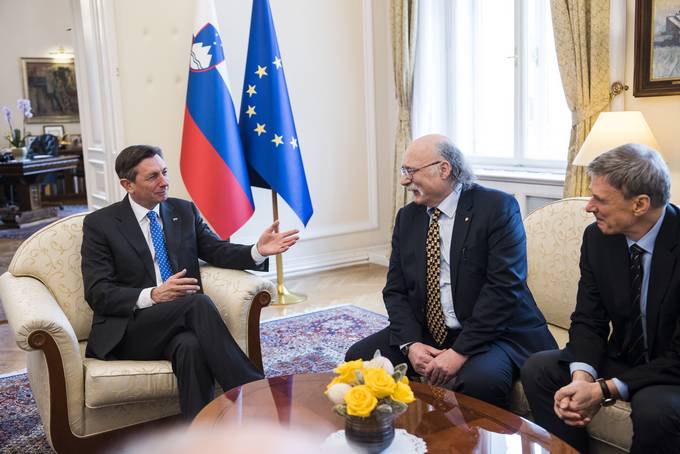 Predsednik Pahor sprejel prejemnika Nobelovega nagrajenca slovenskega rodu Duncana Haldanea