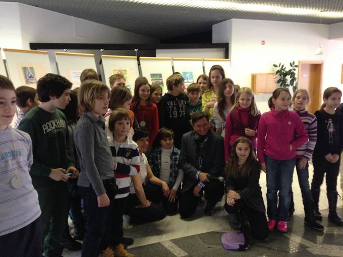 Predsednik republike Borut Pahor je na delovni dan osnovnih in srednjih šol obiskal Novo mesto