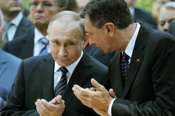 Obisk ruskega predsednika Vladimirja Putina v Republiki Sloveniji. Spominska slovesnost pri Ruski kapelici.