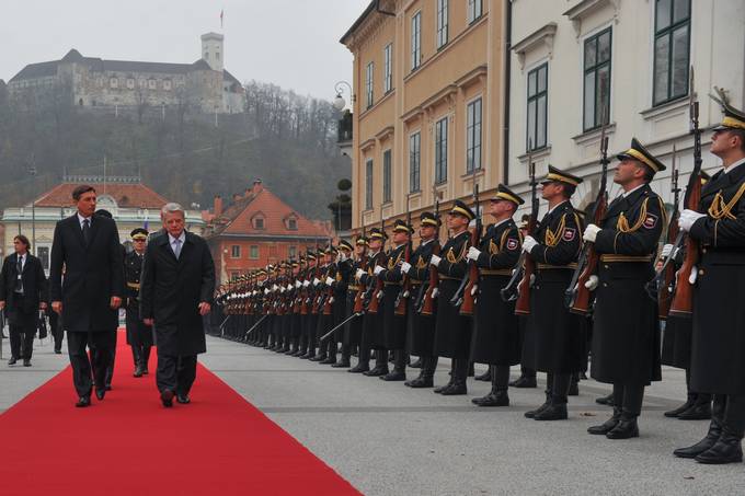 Predsednik Republike Slovenije Borut Pahor danes in jutri na uradnem obisku v Sloveniji gosti predsednika Zvezne republike Nemčije Joachima Gaucka