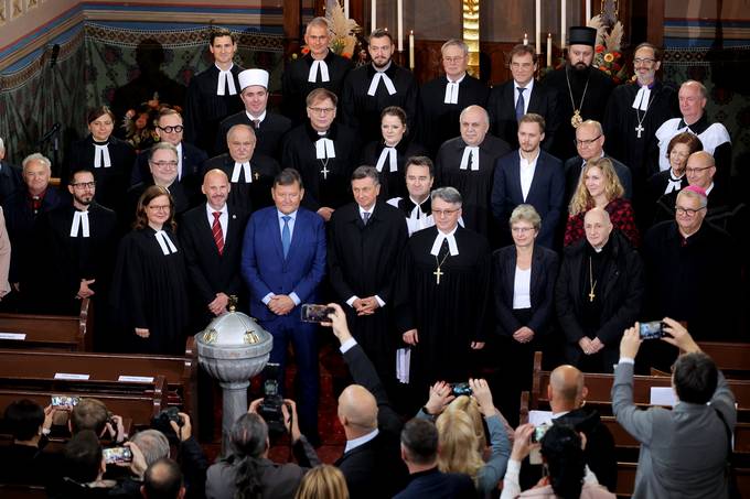 Predsednik republike se je udeležil slovesnosti ob 100-letnici samostojnosti Evangeličanske cerkve na Slovenskem
