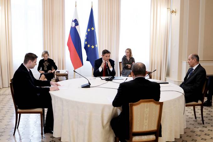 V Predsedniški palači potekalo izredno srečanje štirih predsednikov (4P)