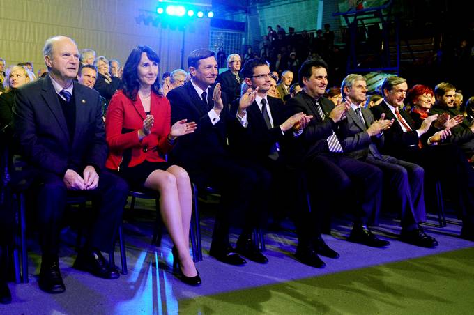 Predsednik republike in Tanja Pečar na proslavi ob dnevu Rudolfa Maistra