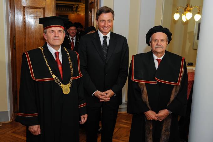 Predsednik republike Borut Pahor na svečani predaji rektorskih časti in dolžnosti