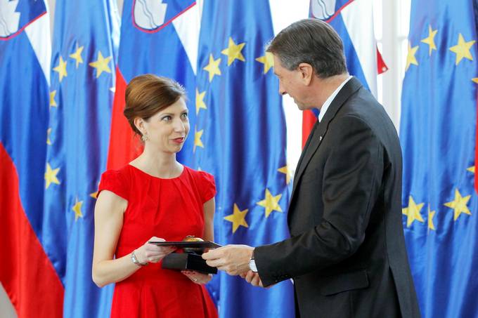Predsednik republike Borut Pahor in Petra Greiner