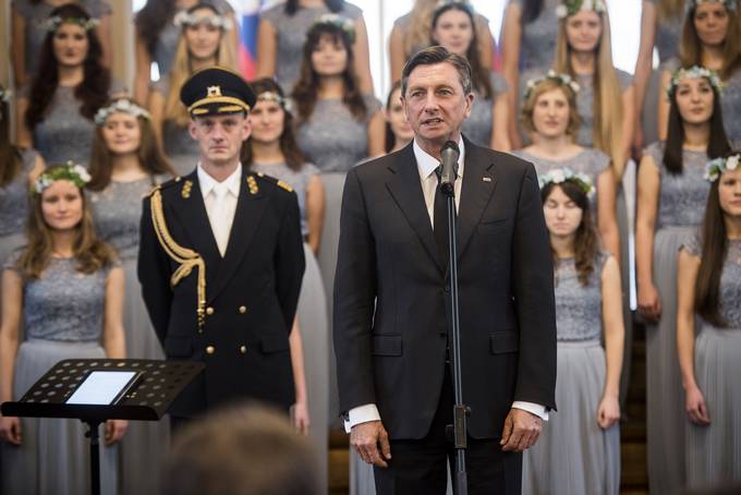 Slovesnost z vojaškimi častmi ob nastopu mandata predsednika Republike Slovenije Boruta Pahorja