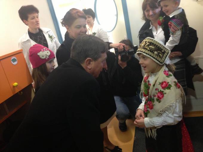 Predsednik republike na slavnostni otvoritvi Vrtca Vojke Napokoj