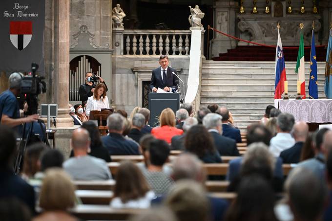 Predsednik Republike Slovenije Borut Pahor se je udeležil otvoritvene slovesnosti jubilejnega 30. festivala Mittelfest v Čedadu