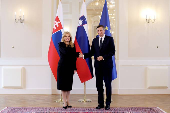 Predsednik Pahor na uradnem obisku v Sloveniji gosti predsednico Slovaške republike Zuzano Čaputovo