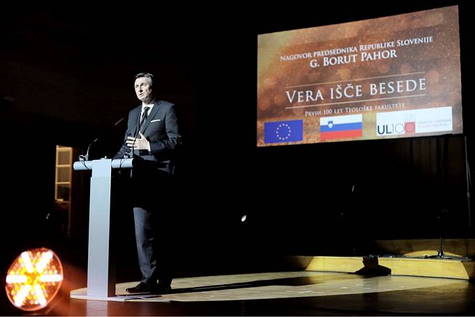 Predsednik Pahor se je udeležil slavnostne akademije ob stoletnici Teološke fakultete Univerze v Ljubljani in štiristoletnici teološkega študija na slovenskih tleh