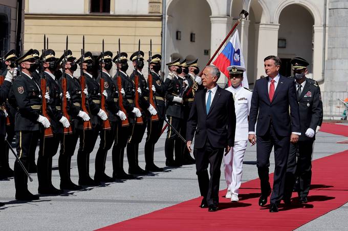 Predsednik Pahor na uradnem obisku v Sloveniji gosti predsednika Portugalske republike Marcela Rebela de Souso