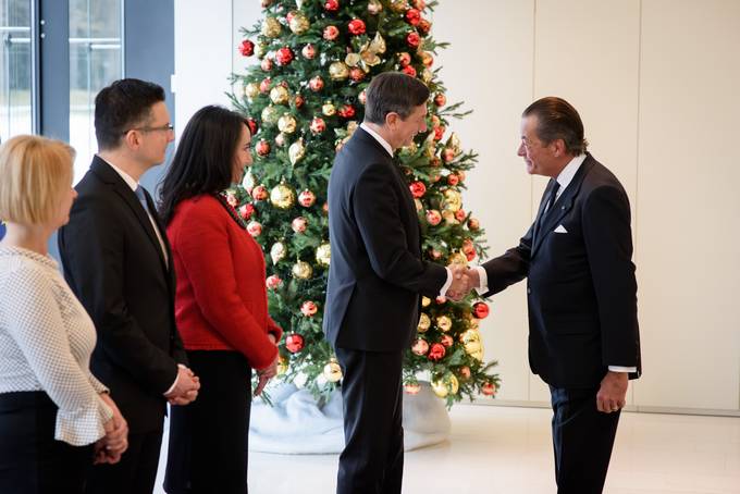 Sprejem za diplomatski zbor ob pričetku novega leta