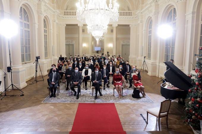 Predsednik republike je priredil sprejem za članice in člane Društva v tujini izobraženih Slovencev (VTIS)