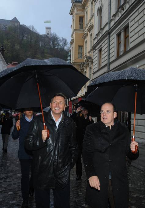 Predsednik republike Borut Pahor in Njegova knežja visokost Albert II., monaški knez