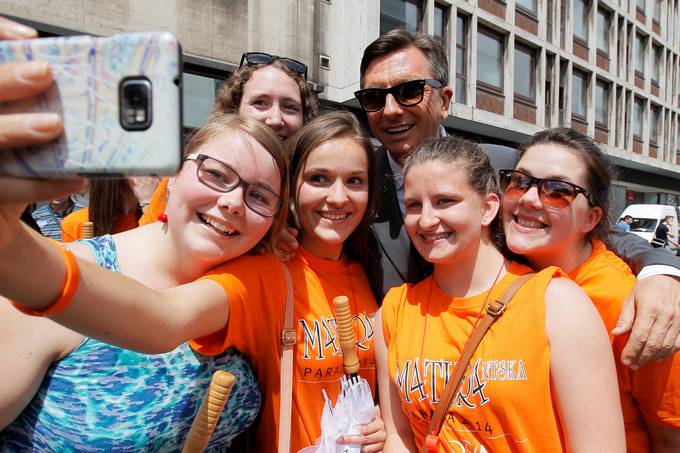 Predsednik republike Borut Pahor na Maturantski paradi