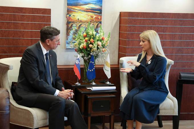 Predsednik republike je obiskal parlament Republike Ciper in se sestal s predsednico parlamenta Annito Demetriou