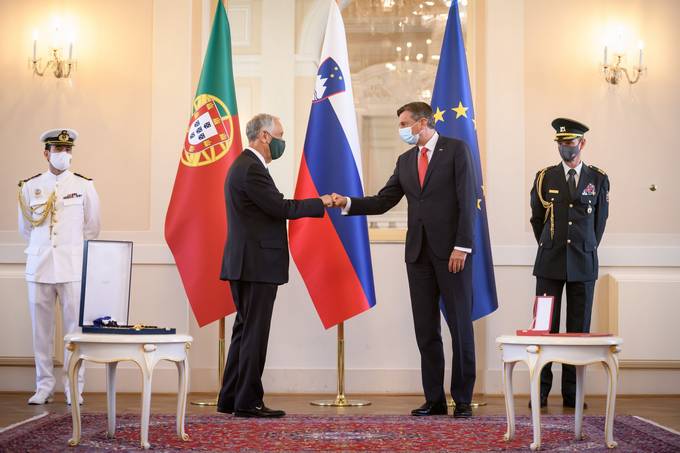 Predsednik Pahor na uradnem obisku v Sloveniji gosti predsednika Portugalske republike Marcela Rebela de Souso