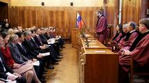 15. 12. 2022, Ljubljana – Predsednik Pahor se je ob dnevu ustavnosti udeležil slavnostne seje Ustavnega sodišča Republike Slovenije (Daniel Novakovič/STA)