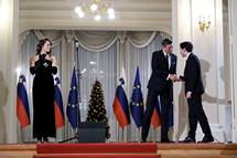 20. 12. 2022, Ljubljana – Predsednik Pahor je priredil poslovilni sprejem za ustvarjalke in ustvarjalce medijev (Daniel Novakovič/STA)