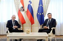 9. 12. 2022, Ljubljana – Predsednik Pahor še zadnjič gosti uradni obisk tujega državnika v Sloveniji - na njegovo povabilo je pri nas avstrijski predsednik Van der Bellen (Daniel Novakovič/STA)