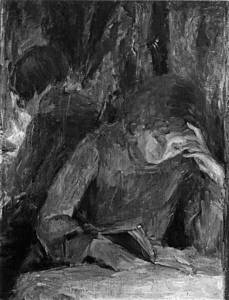 Deklica pri branju, 1940