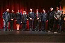 19. 12. 2022, Slovenske Konjice – Predsednik republike je Florjanu Jančiču vročil medaljo za zasluge za pomemben prispevek k slovenskemu prostovoljnemu gasilstvu in za ohranjanje ter varovanje gasilske dediščine (Nebojša Tejić/STA)